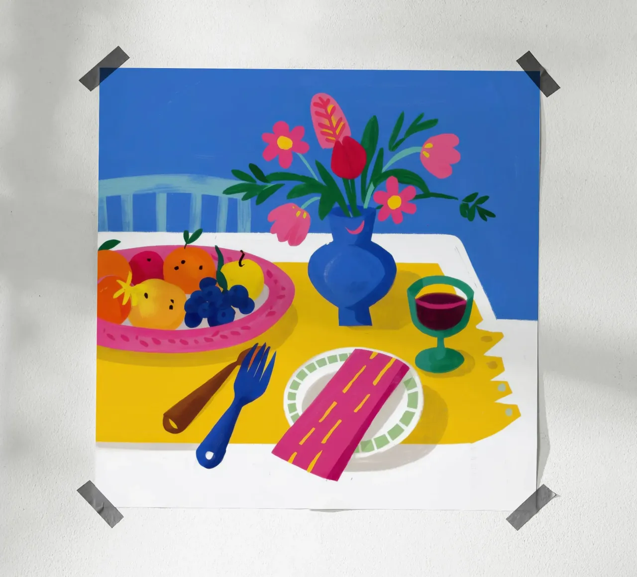 Mare all'aperto poster con telaio in legno da Echo Saber