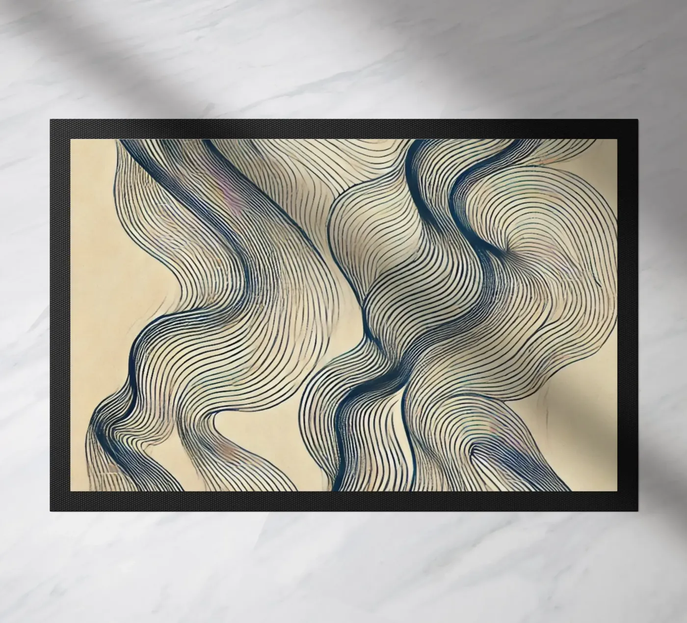 Imperfect waves doormat by WijdevenPrints