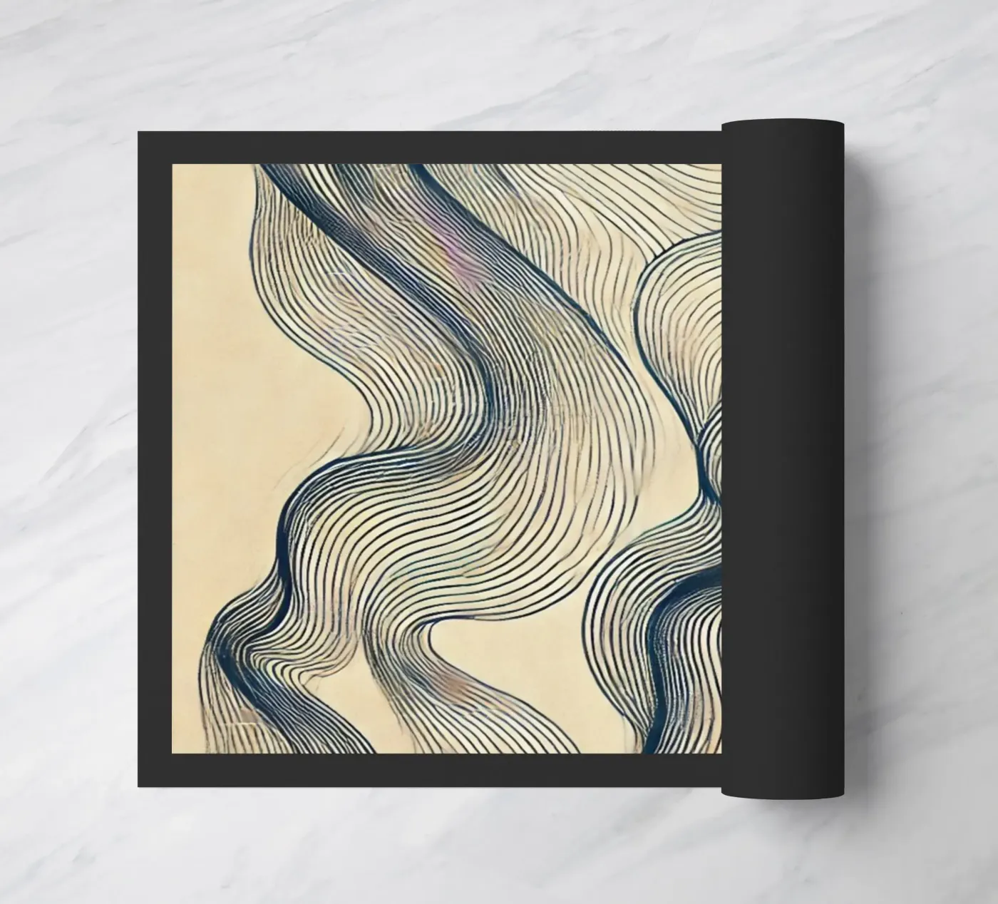 Imperfect waves doormat by WijdevenPrints