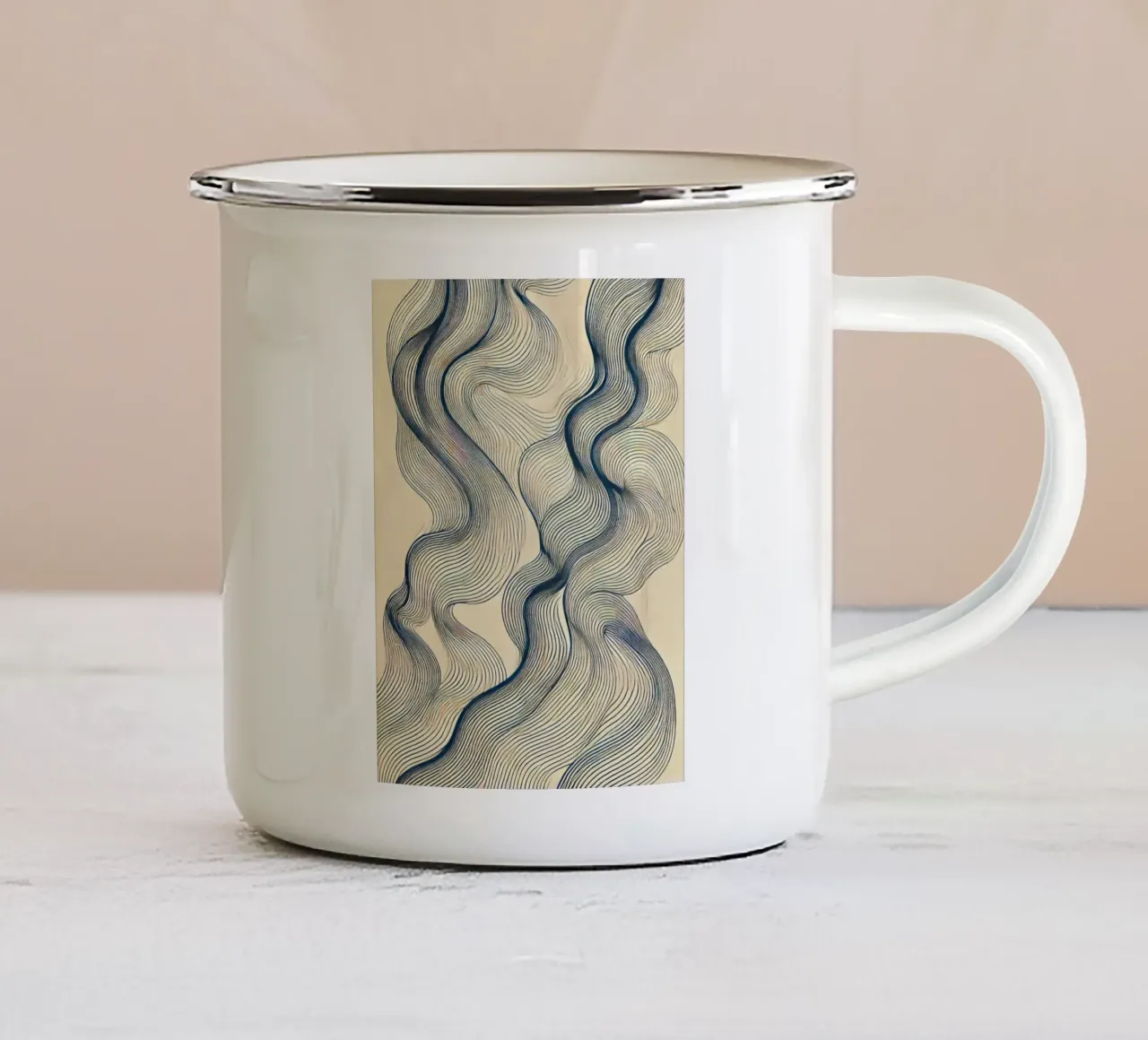 Onde imperfette tazza in smalto da WijdevenPrints