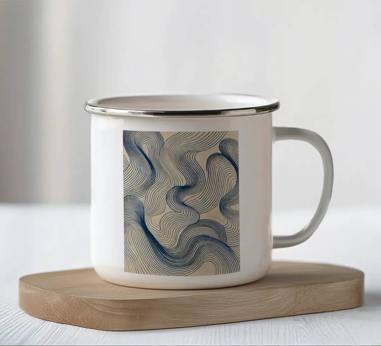 Onde imperfette 2 tazza in smalto da WijdevenPrints