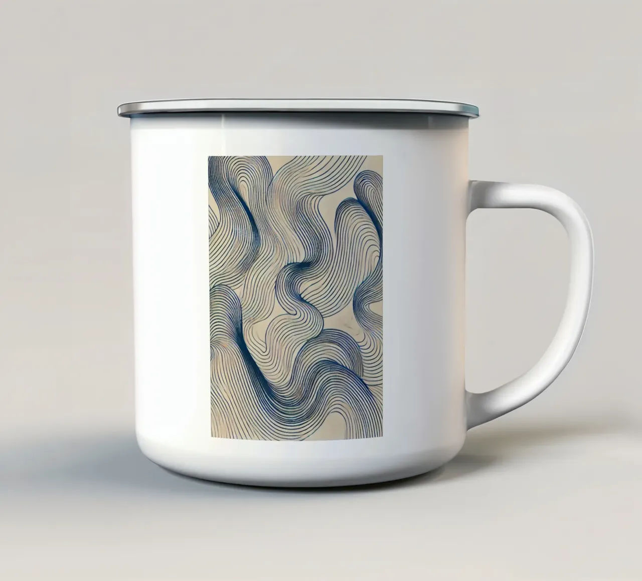 Onde imperfette 2 tazza in smalto da WijdevenPrints