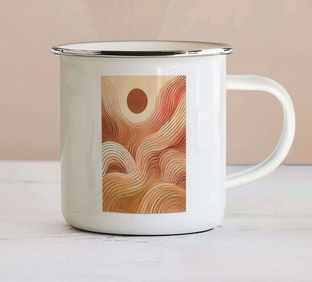 Onde imperfette tazza in smalto da WijdevenPrints