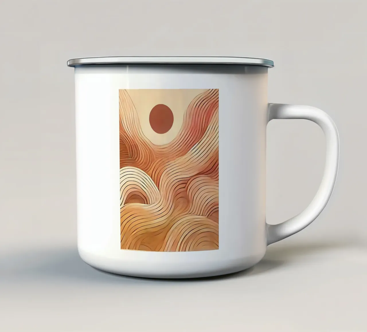 Onde imperfette tazza in smalto da WijdevenPrints