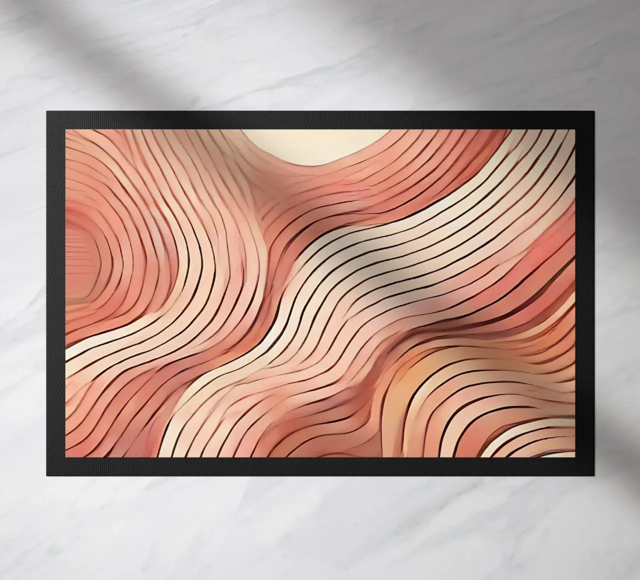 Imperfect waves doormat by WijdevenPrints