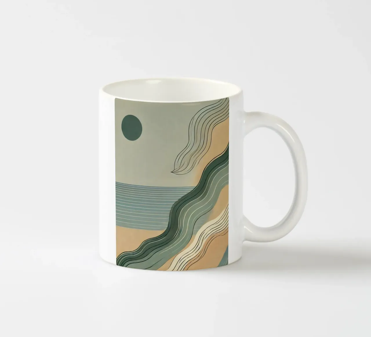 Tempo di spiaggia tazza in ceramica da WijdevenPrints
