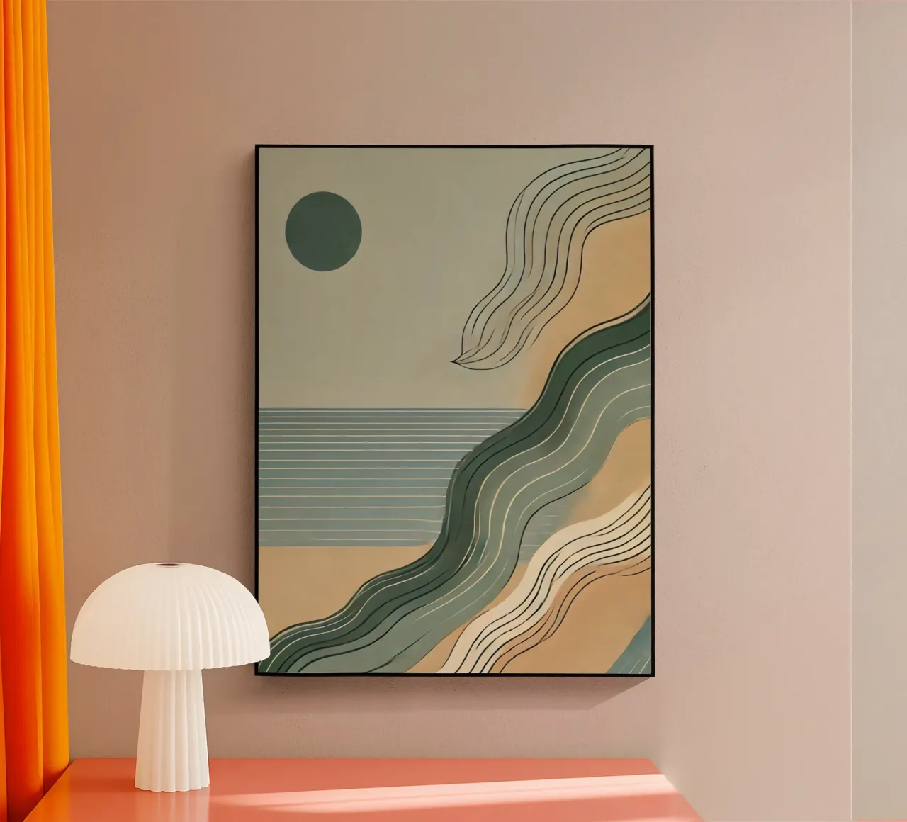 Tijd op het strand acryl van WijdevenPrints