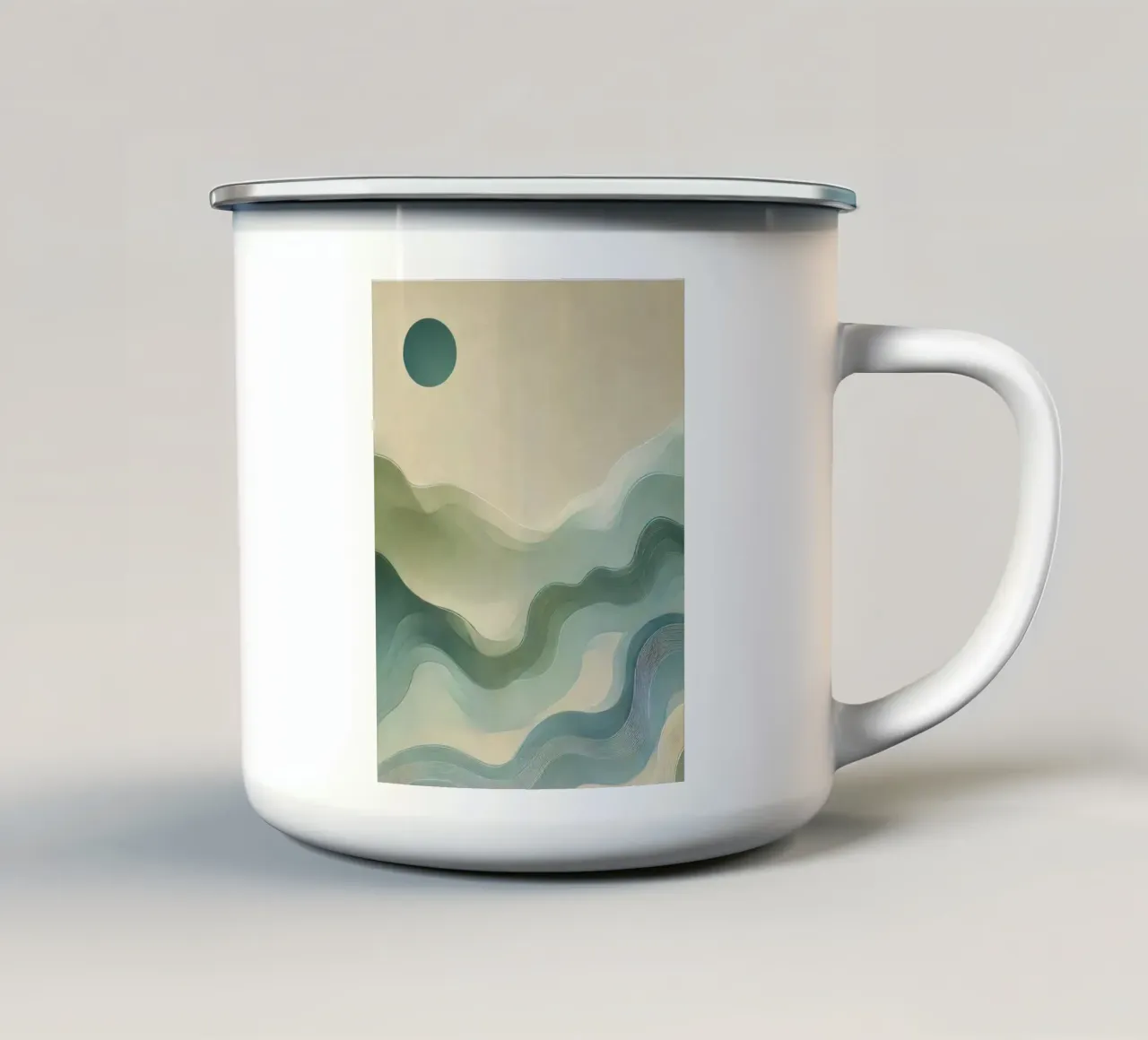 Onde imperfette tazza in smalto da WijdevenPrints