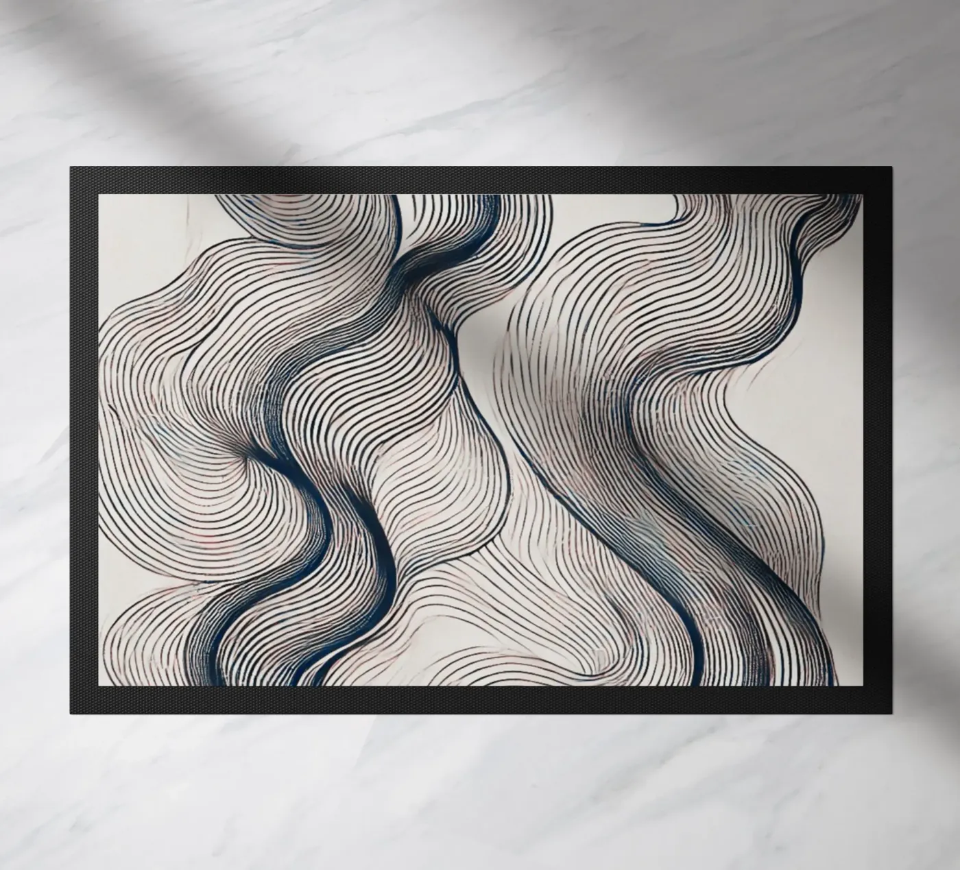 Abstract Waves 4 doormat by WijdevenPrints