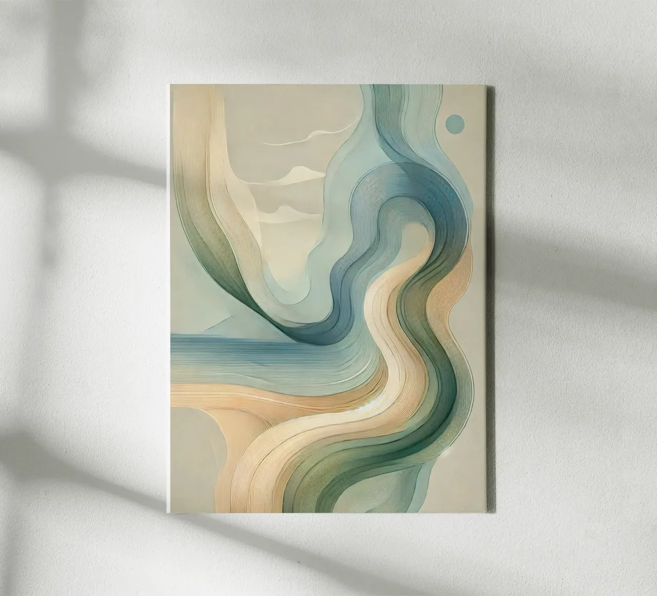 Abstracte golven 6 canvas met Baklijst van WijdevenPrints