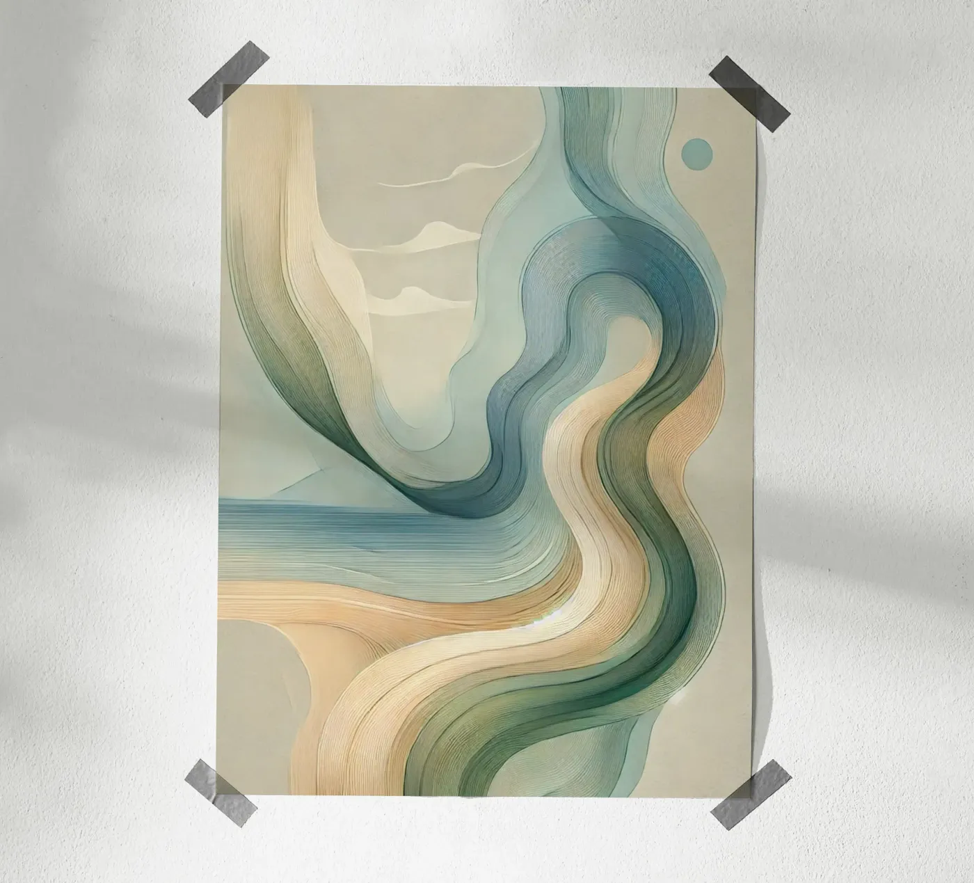 Abstract Waves 6 poster by WijdevenPrints