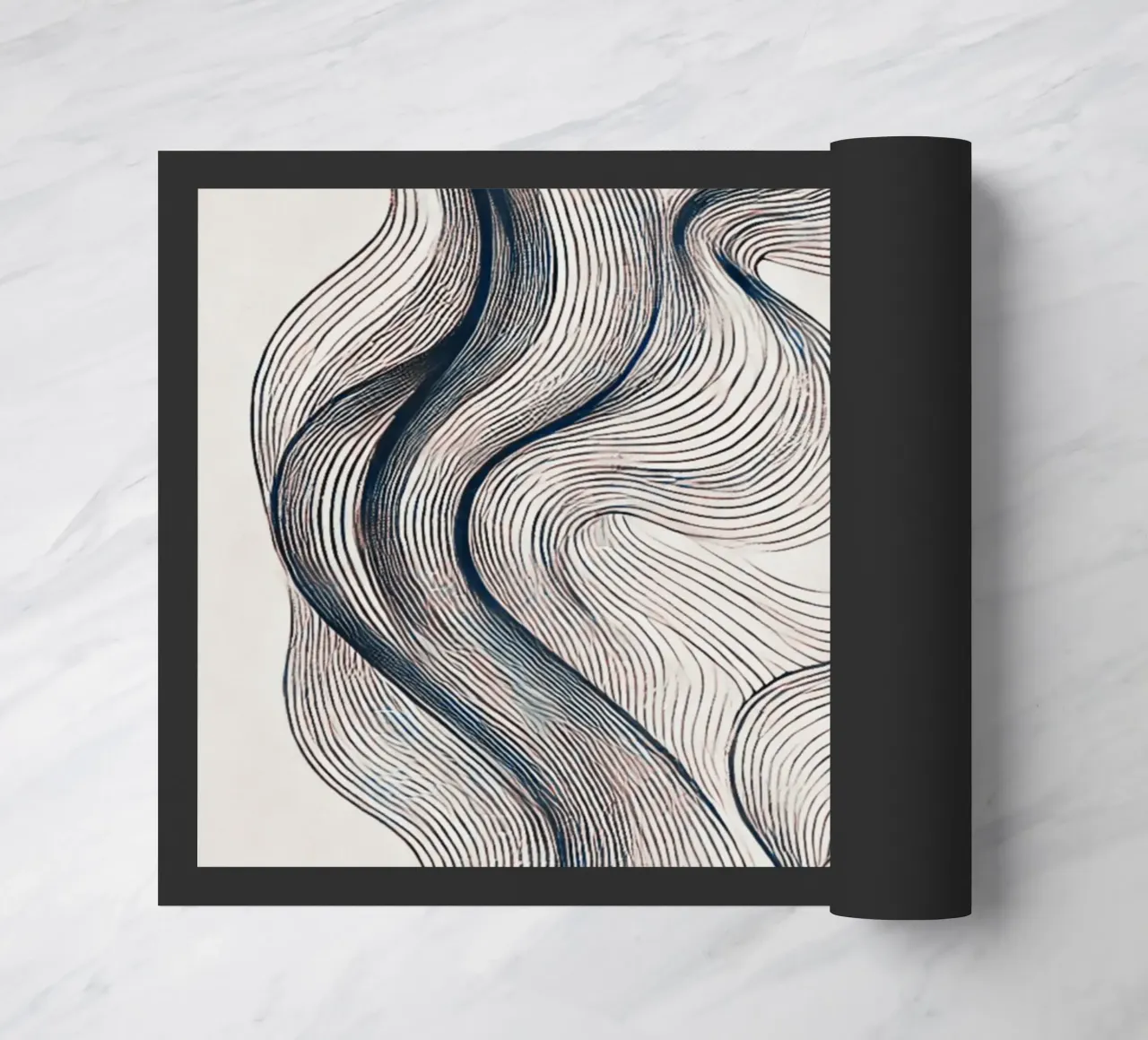 Abstract Waves doormat by WijdevenPrints