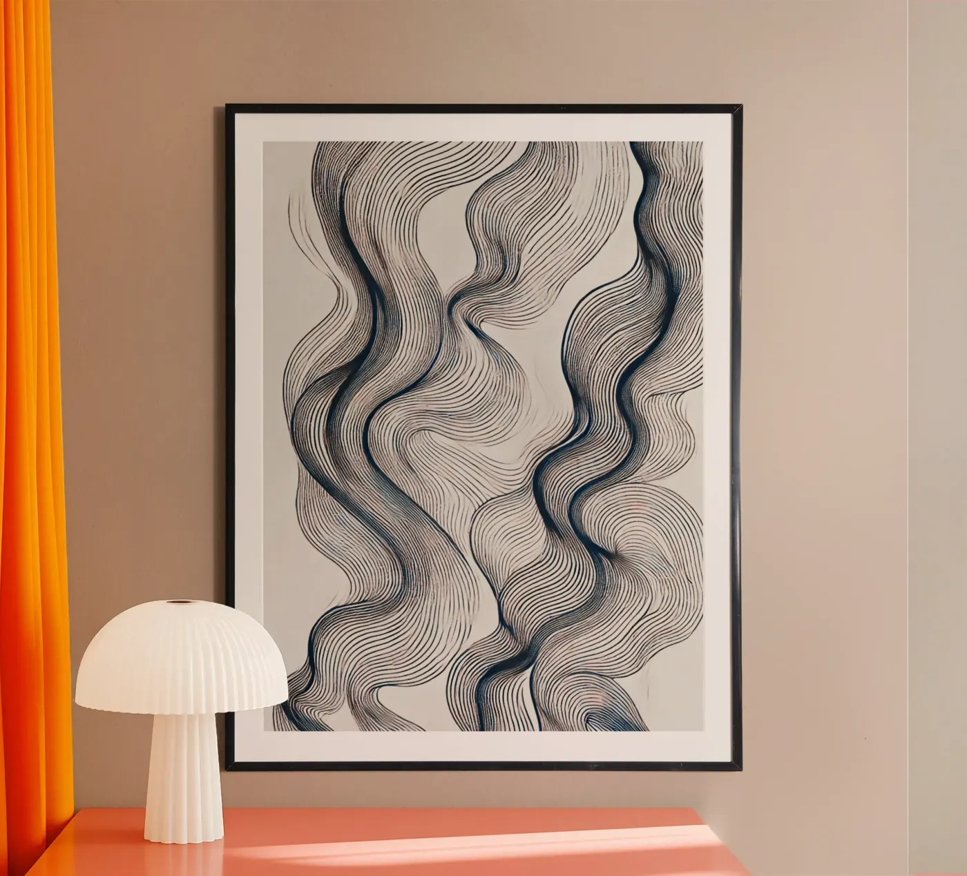 Abstract Waves poster by WijdevenPrints
