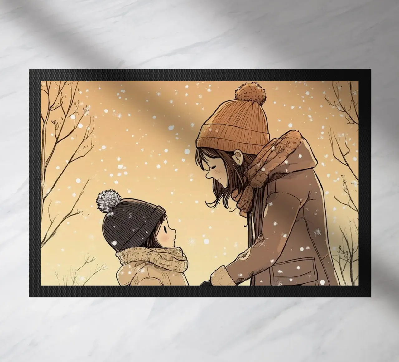 Die Winterbindung Fußmatte von SternchenStudio