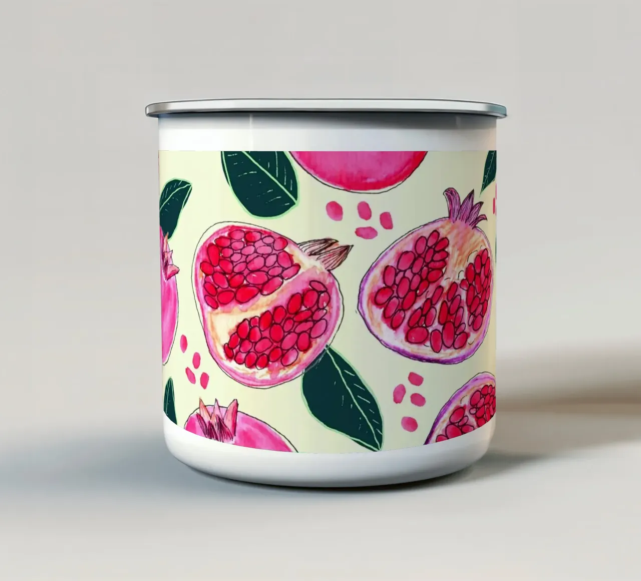 Melograno tazza in smalto da nicigabrieldesigns