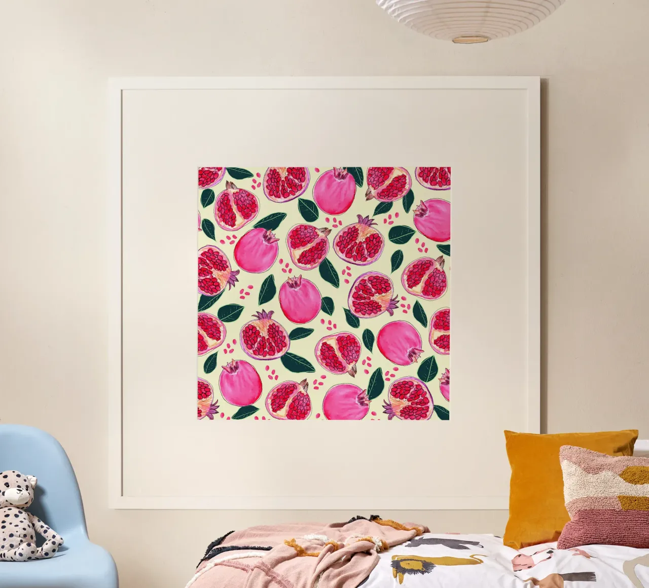 Melograno poster con telaio in legno da nicigabrieldesigns