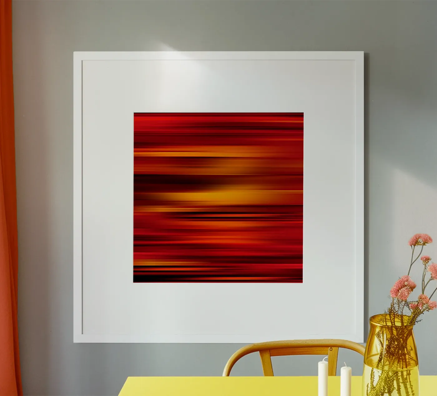 Strisce calde astratte poster da Atteloi Art