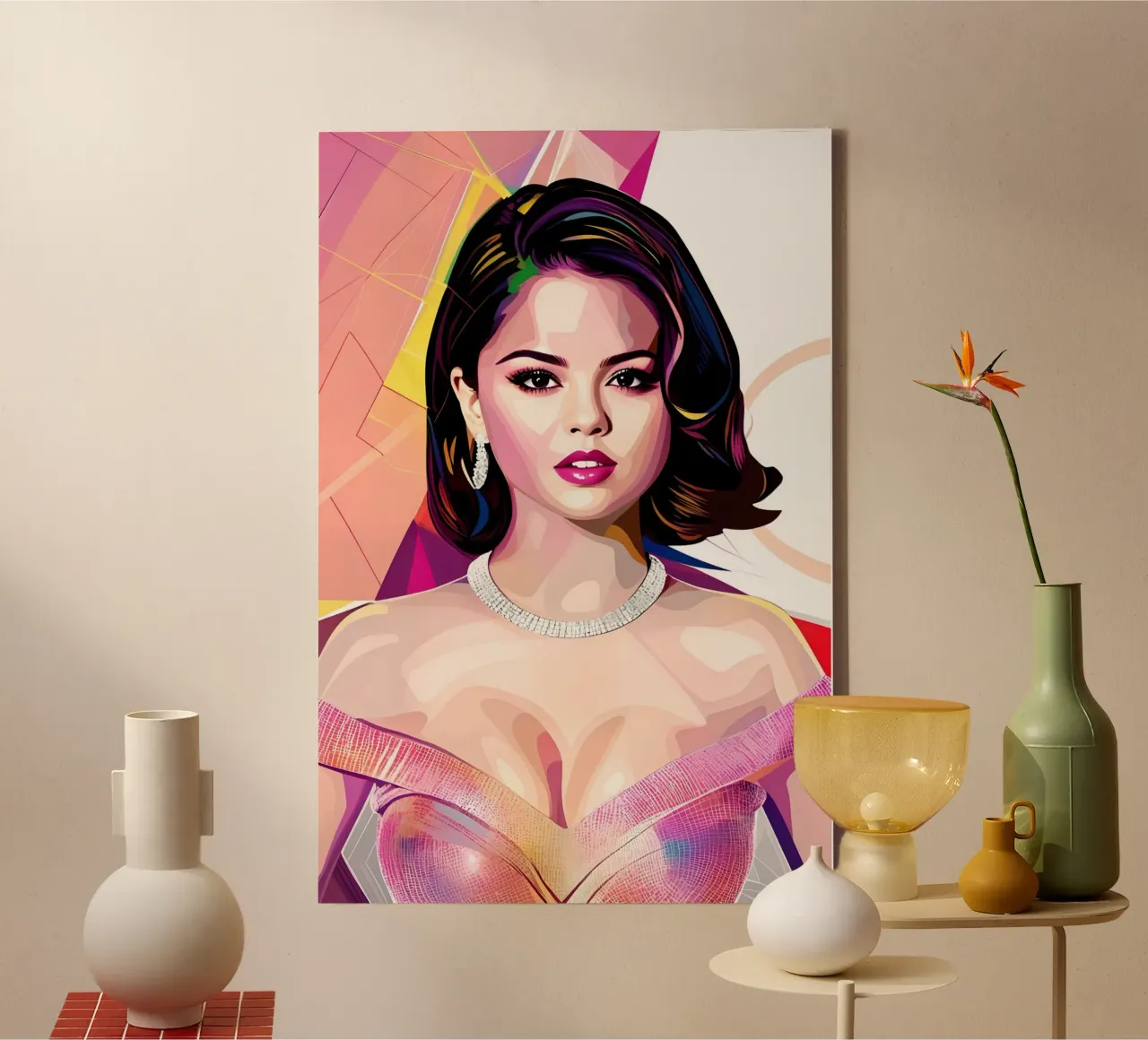 Selena Gomez wpap tela con Cornice a cassetta da BONANZA