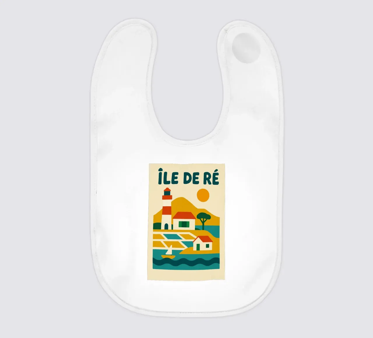 Poster Île de Ré - Poster retrò bavaglino da JETLAG | affiches voyage