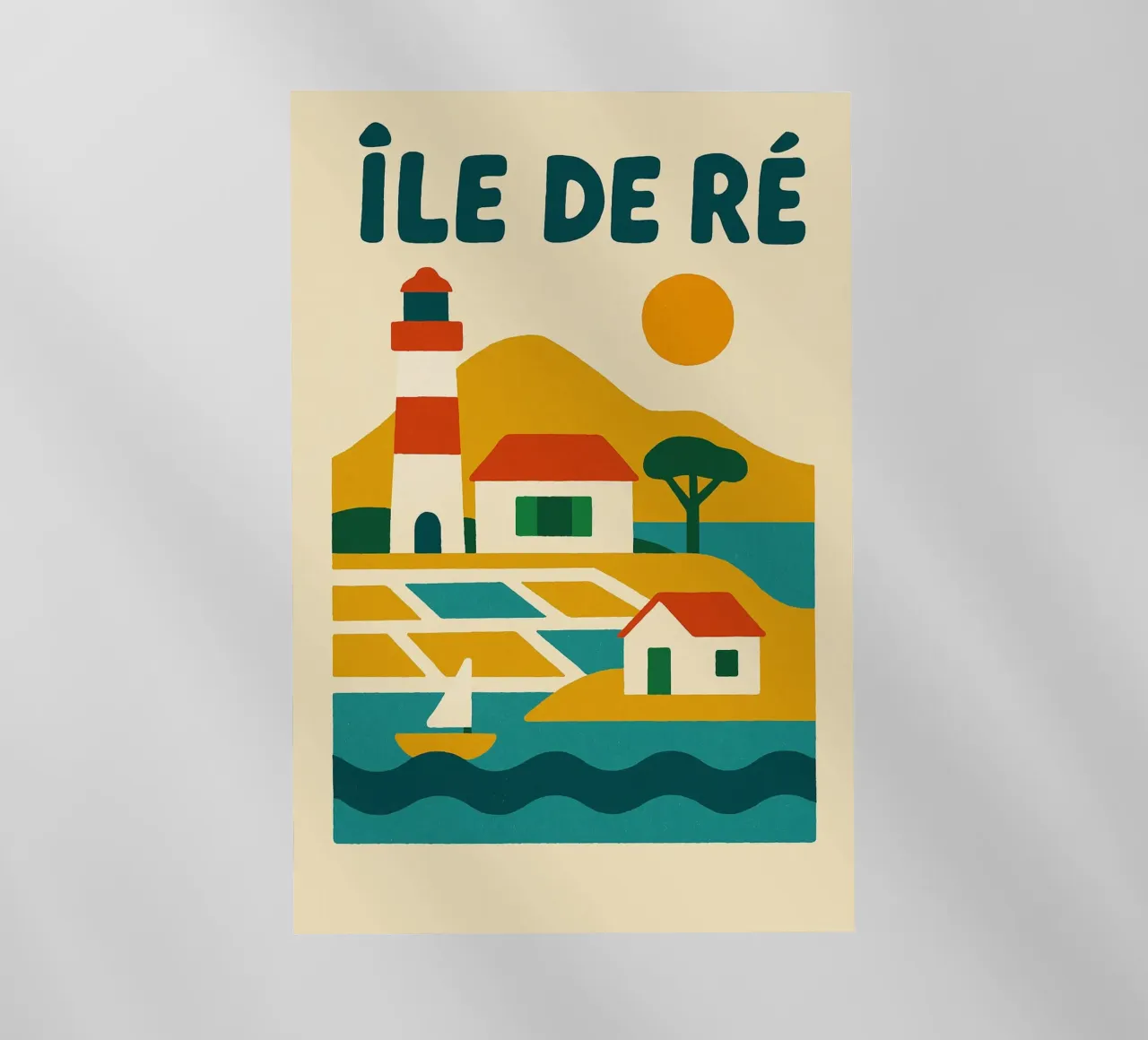 Poster Île de Ré - Poster retrò pellicola backlit da JETLAG | affiches voyage