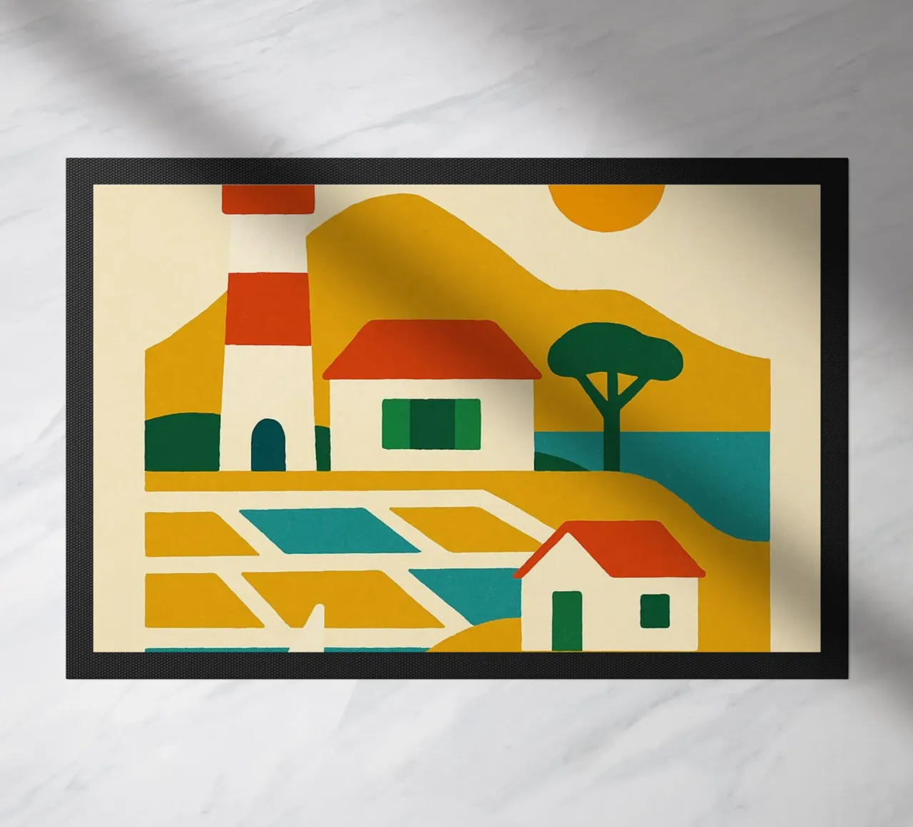 Poster Île de Ré - Poster retrò zerbino da JETLAG | affiches voyage