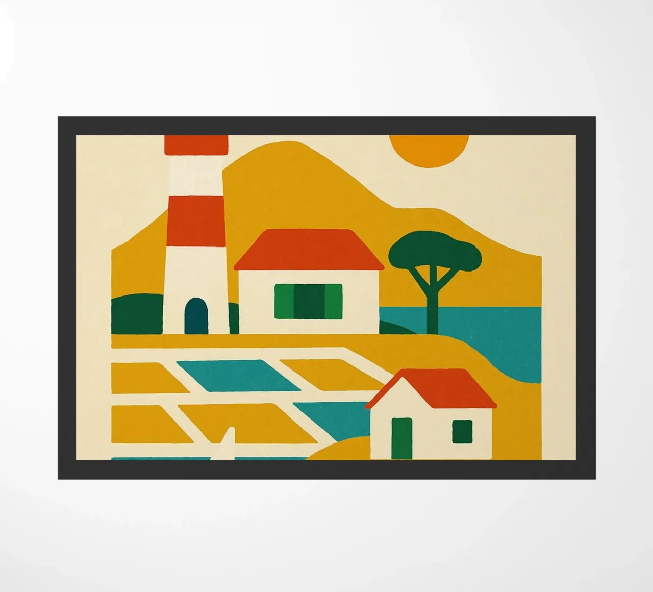 Poster Île de Ré - Poster retrò zerbino da JETLAG | affiches voyage