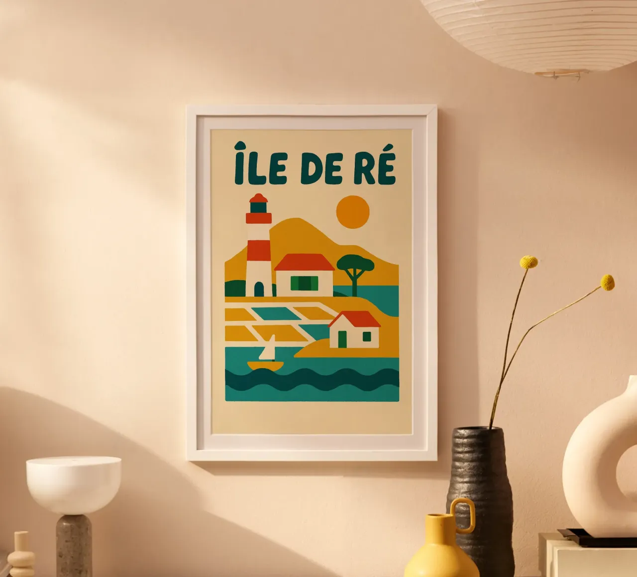 Poster Île de Ré - Poster retrò poster da JETLAG | affiches voyage