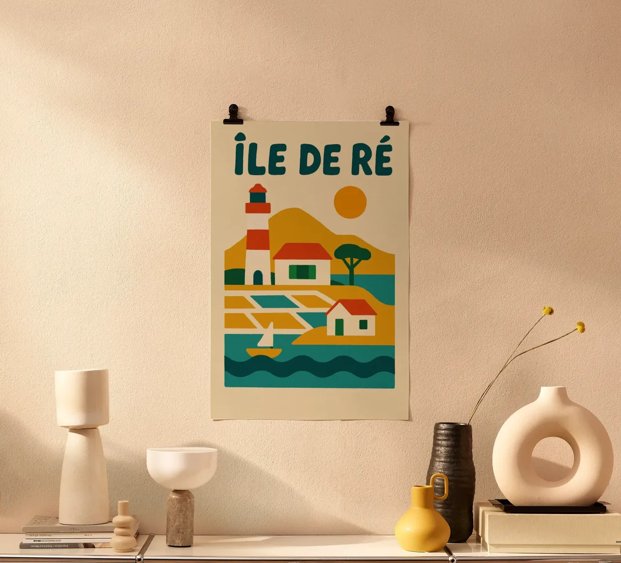 Poster Île de Ré - Poster retrò poster da JETLAG | affiches voyage