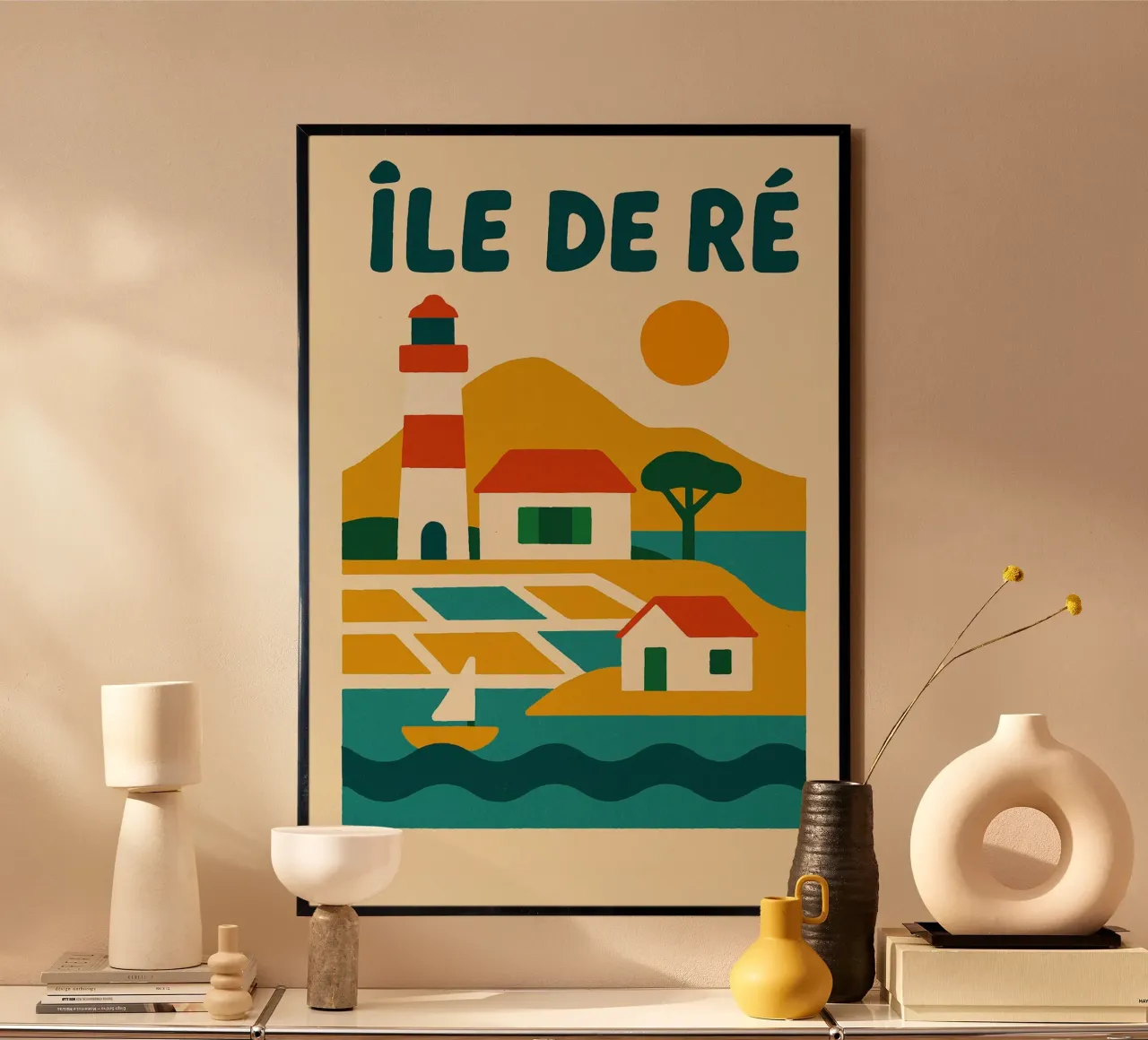 Poster Île de Ré - Poster retrò poster da JETLAG | affiches voyage
