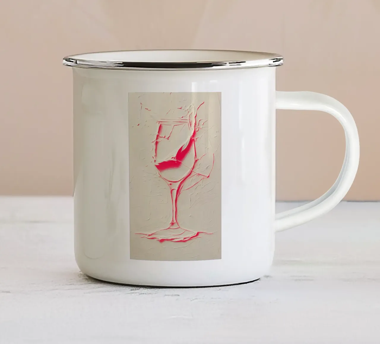 Struttura e colore: design del bicchiere da vino per interni moderni tazza in smalto da Studio Mooodz