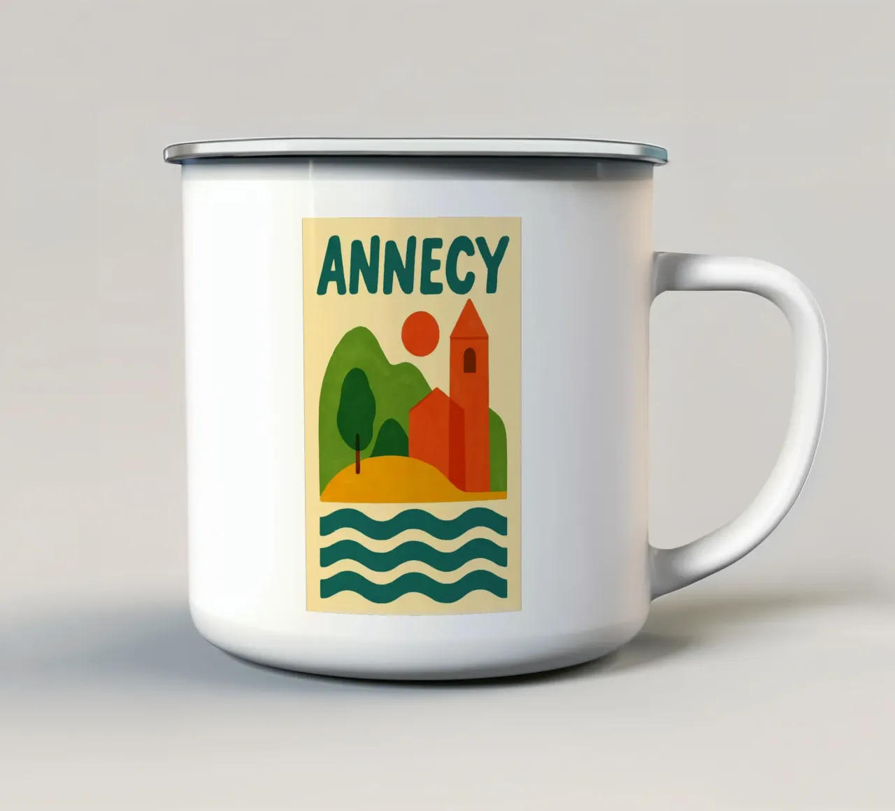Poster di Annecy - Poster retrò tazza in smalto da JETLAG | affiches voyage