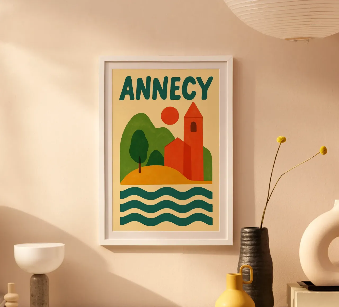Poster di Annecy - Poster retrò poster con telaio in plastica da JETLAG | affiches voyage