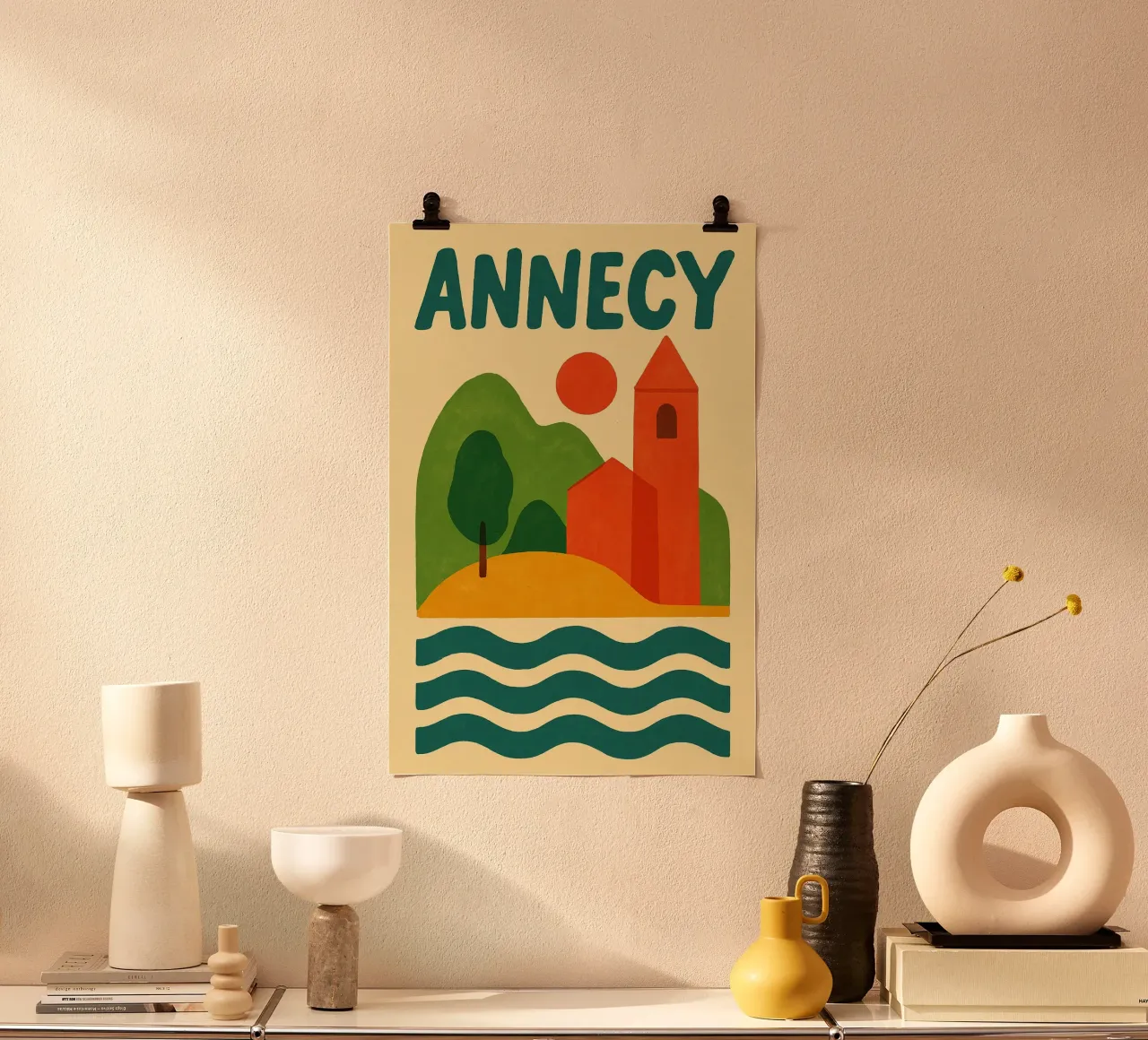 Poster di Annecy - Poster retrò poster con telaio in plastica da JETLAG | affiches voyage