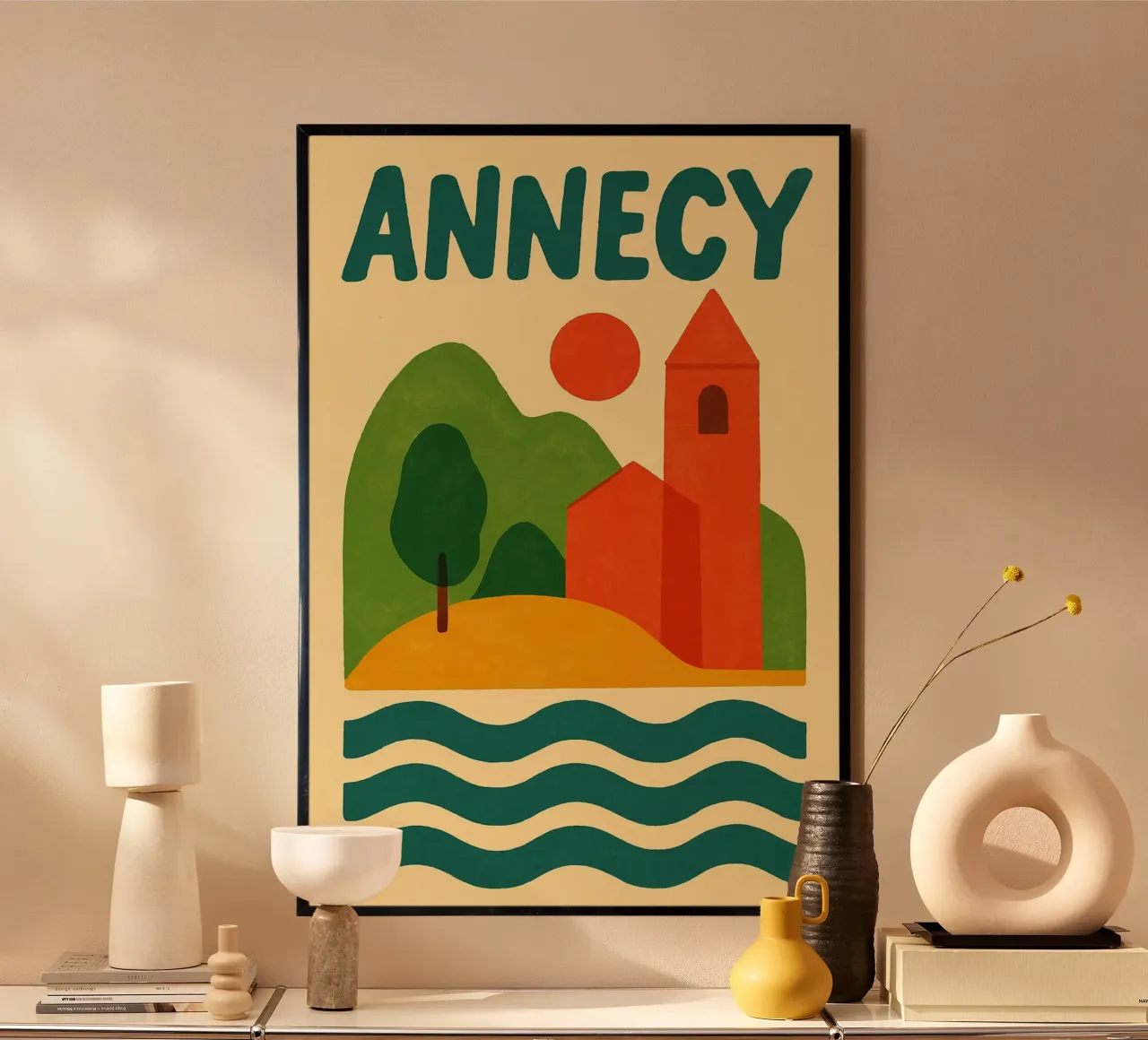 Poster di Annecy - Poster retrò poster con telaio in plastica da JETLAG | affiches voyage