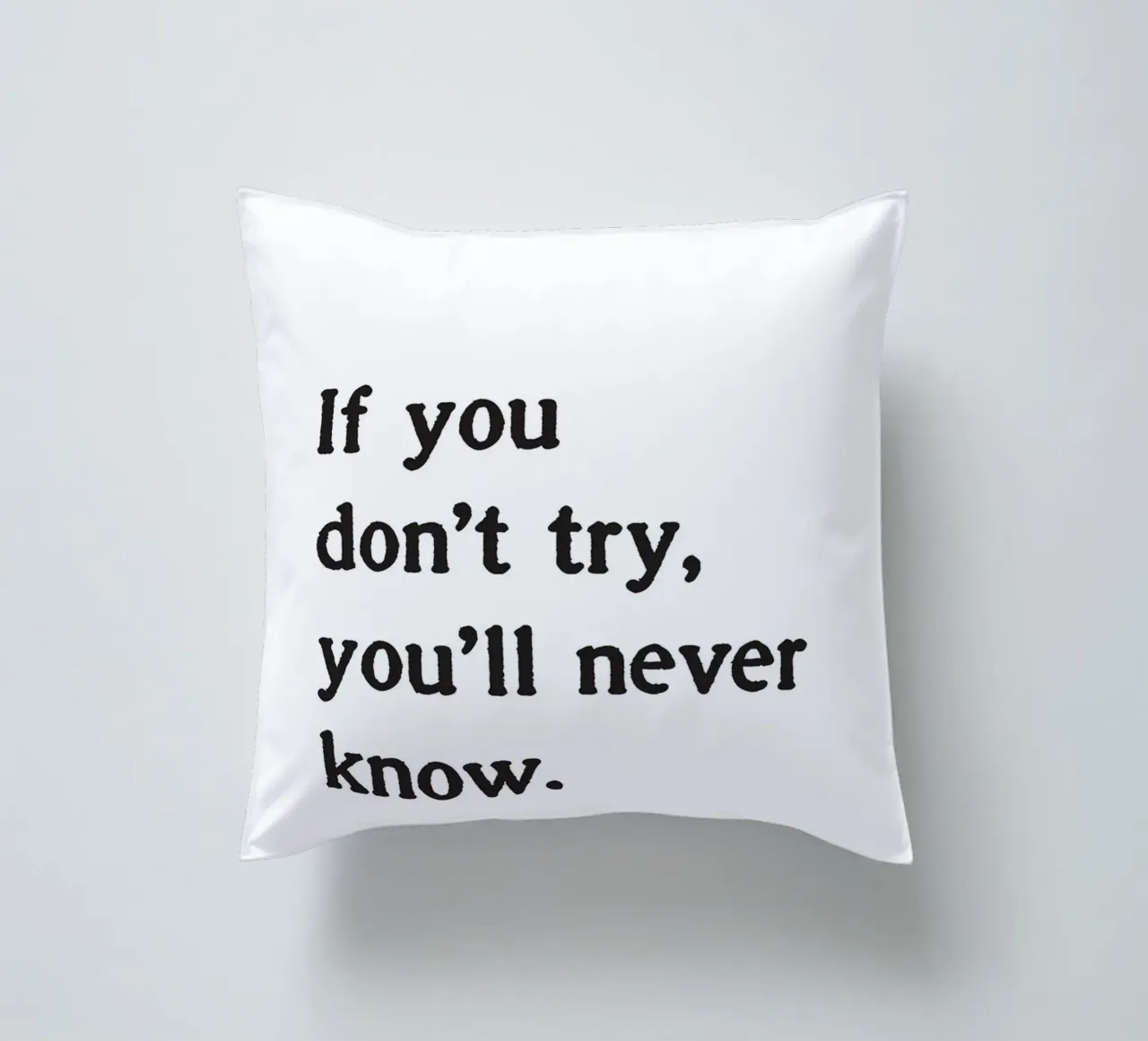 If you don't try, you'll never know. cuscino da Fraysein Design
