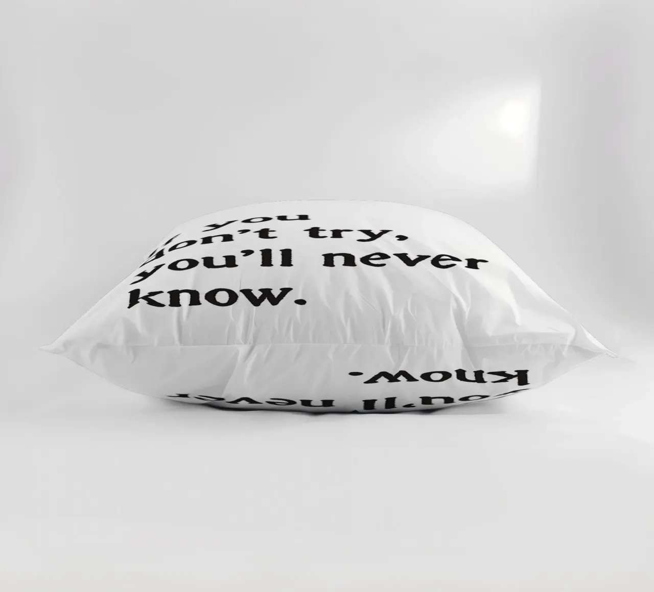 If you don't try, you'll never know. cuscino da Fraysein Design