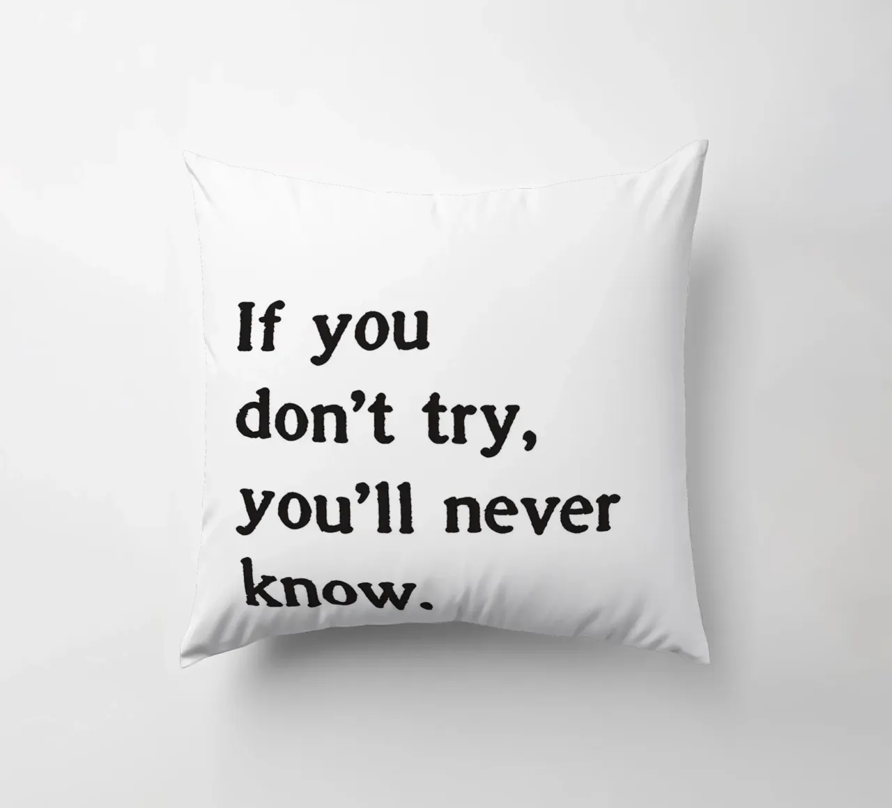 If you don't try, you'll never know. cuscino da Fraysein Design