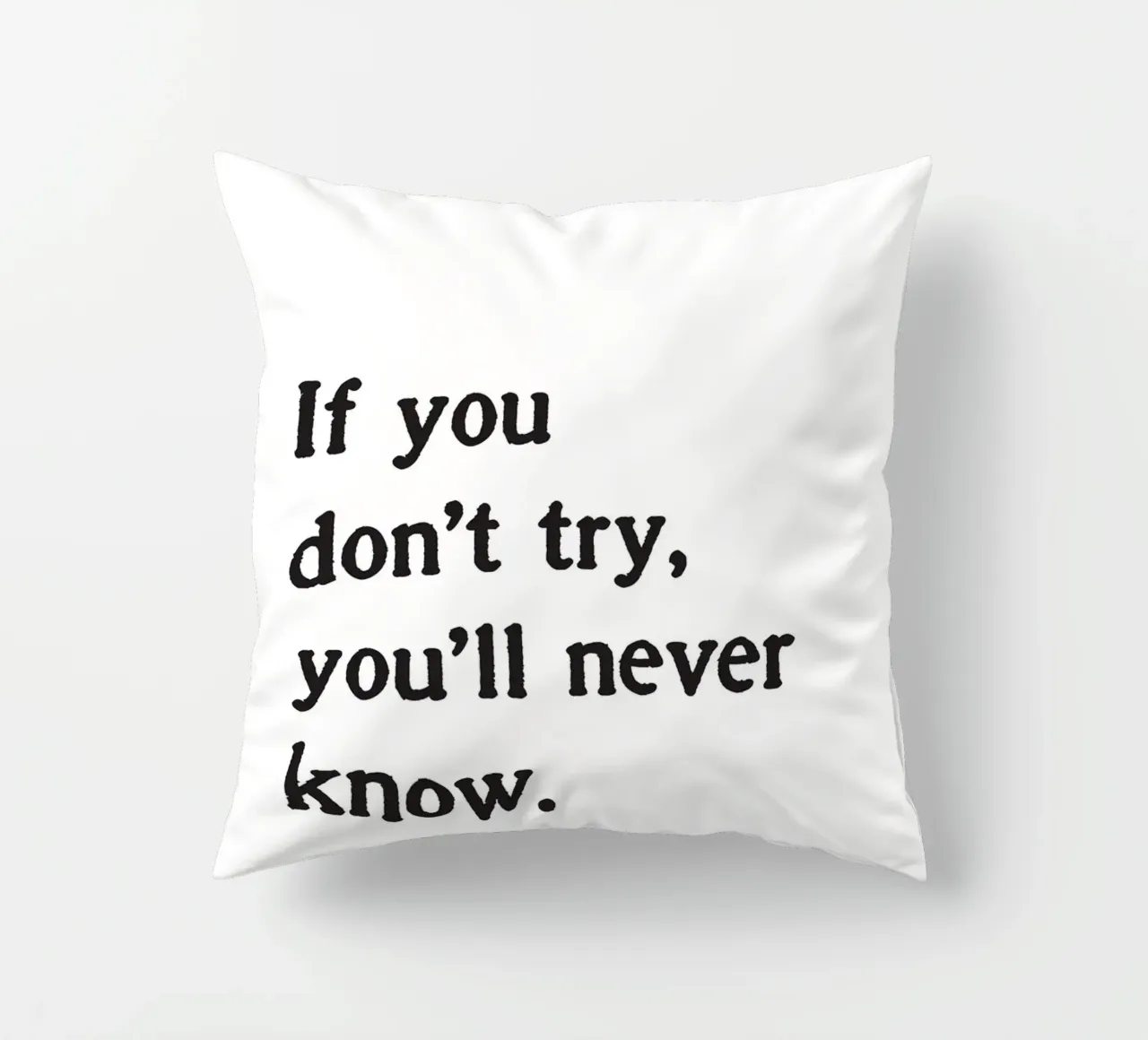If you don't try, you'll never know. cuscino da Fraysein Design