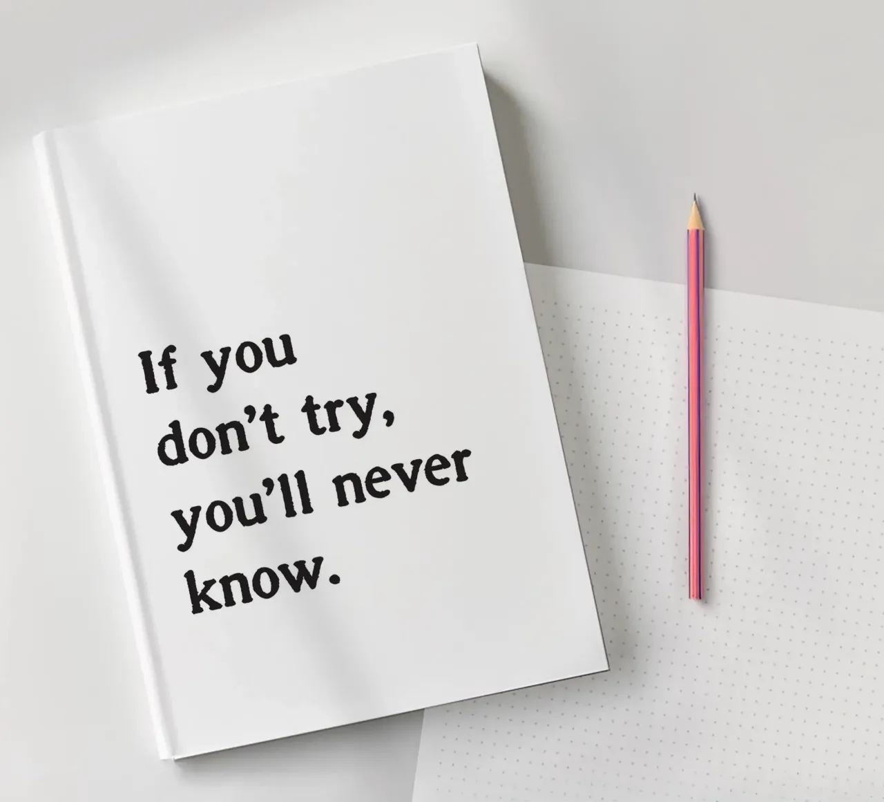If you don't try, you'll never know. notebook by Fraysein Design