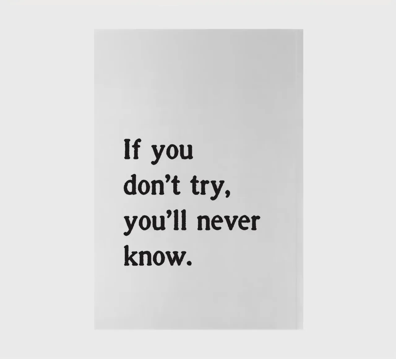 If you don't try, you'll never know. notebook by Fraysein Design