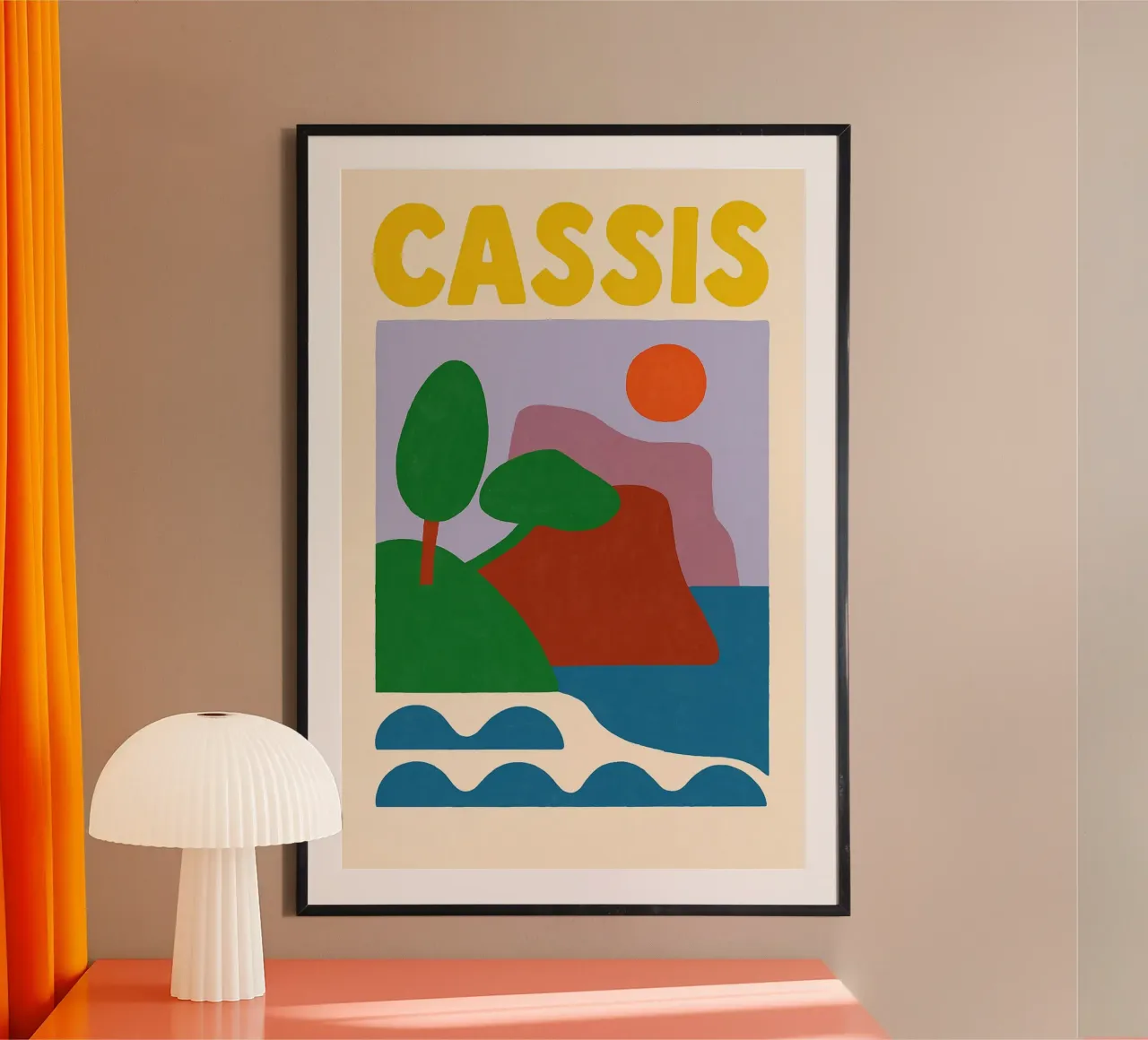 Poster Cassis - Poster rétro poster con telaio in alluminio da JETLAG | affiches voyage