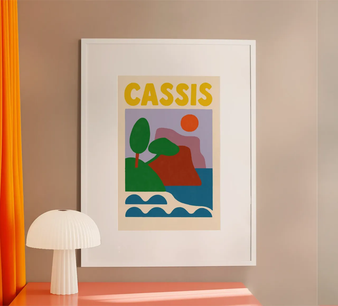 Poster Cassis - Poster rétro poster con telaio in alluminio da JETLAG | affiches voyage