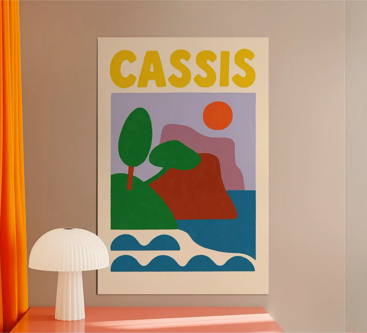 Poster Cassis - Poster rétro poster con telaio in alluminio da JETLAG | affiches voyage