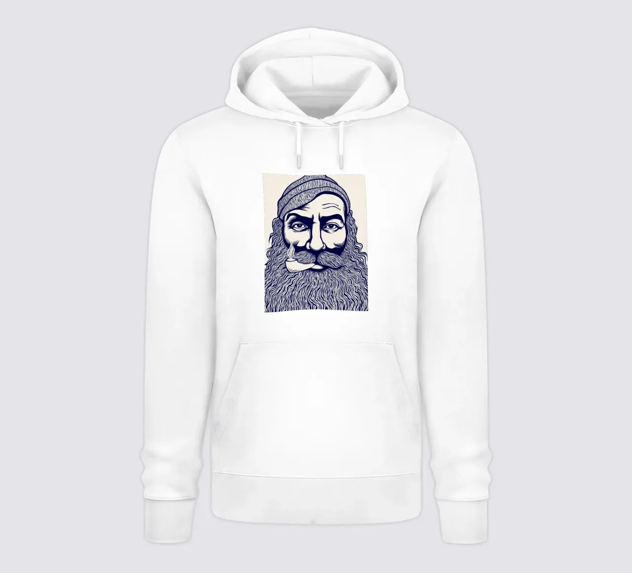 Captain Linocut Print felpa con cappuccio da Indigo Rain