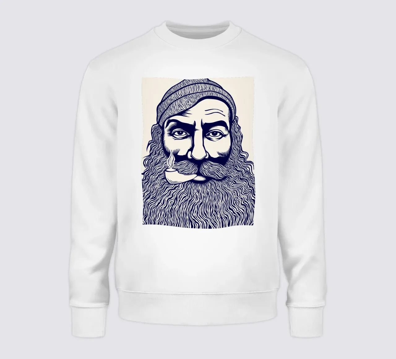 Captain Linocut Print felpa da Indigo Rain