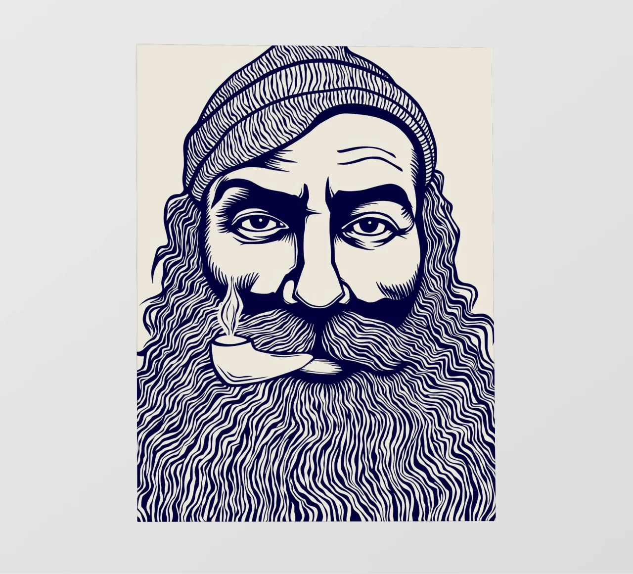 Captain Linocut Print telo in pvc da Indigo Rain