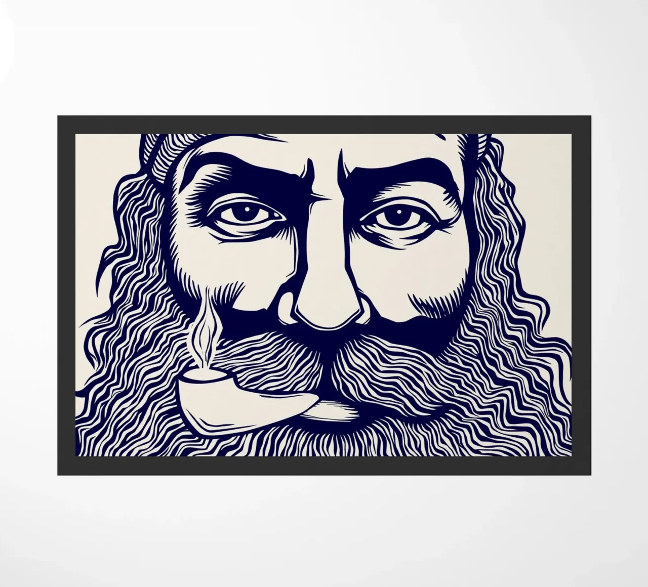 Captain Linocut Print zerbino da Indigo Rain