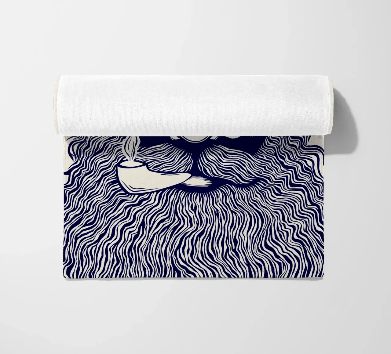 Captain Linocut Print telo mare da Indigo Rain