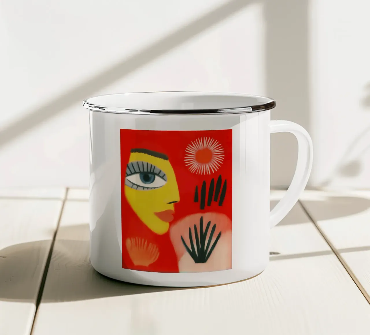 Il Momento | Espressionismo ingenuo tazza in smalto da Autofocus