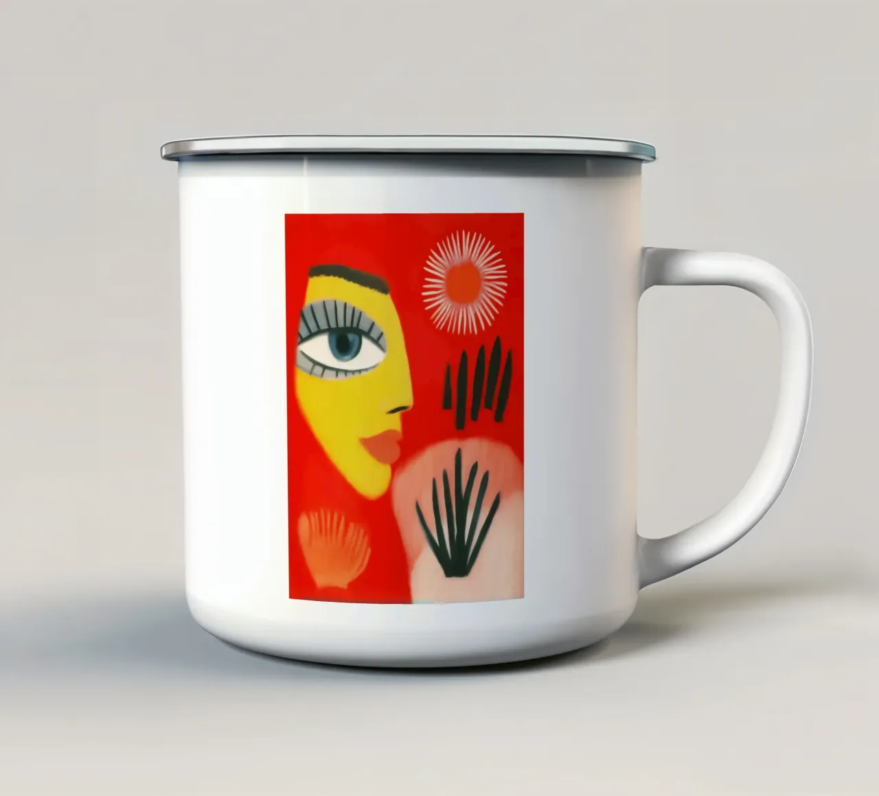 Il Momento | Espressionismo ingenuo tazza in smalto da Autofocus